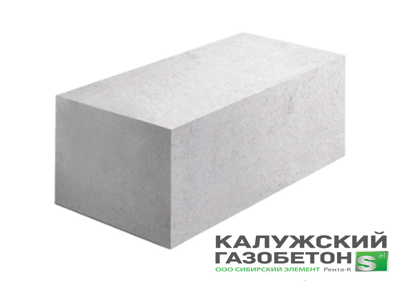 Газобетонный блок Калужский газоблок D500 625x375x250
